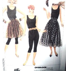 9559 FLARE SKIRT LENGTHS,CROP LEGGINGS,TANK TOP PATTERN 6-12